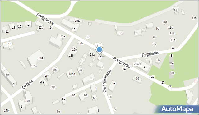 Toruń, Podgórska, 30, mapa Torunia