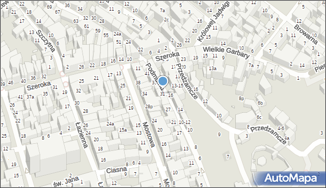 Toruń, Podmurna, 31, mapa Torunia