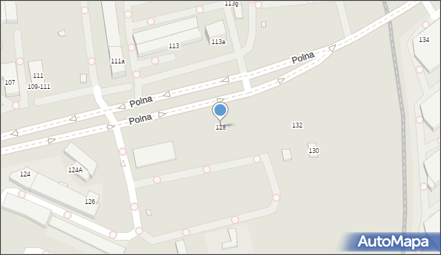 Toruń, Polna, 128, mapa Torunia
