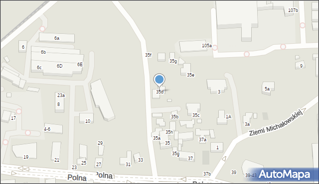 Toruń, Polna, 35d, mapa Torunia