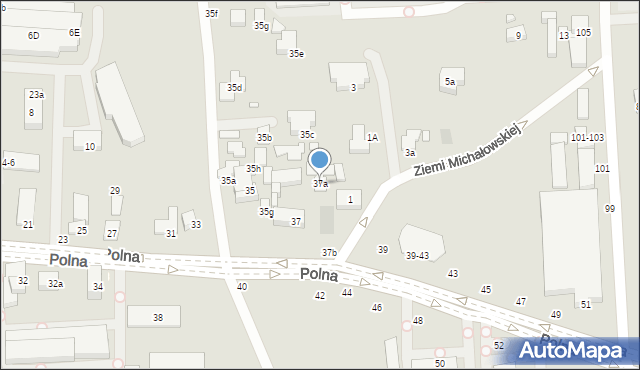 Toruń, Polna, 37a, mapa Torunia