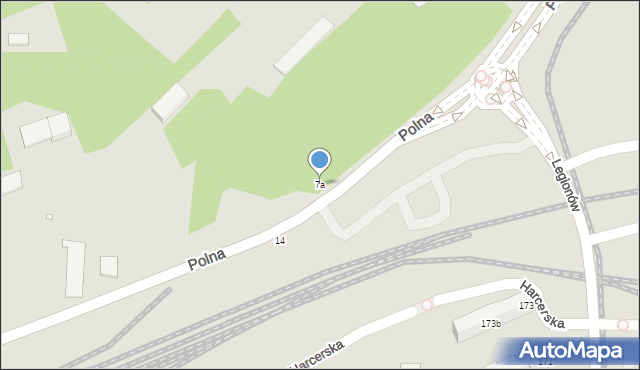 Toruń, Polna, 7a, mapa Torunia