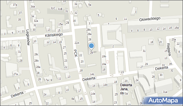 Toruń, Polskiego Czerwonego Krzyża, 24, mapa Torunia