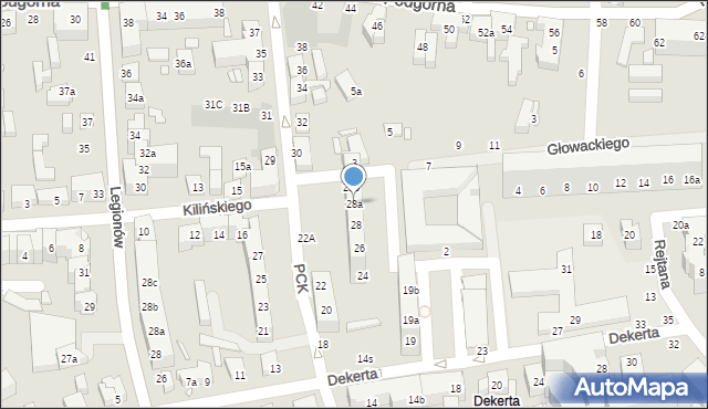 Toruń, Polskiego Czerwonego Krzyża, 28a, mapa Torunia