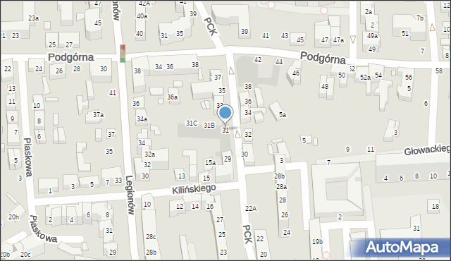 Toruń, Polskiego Czerwonego Krzyża, 31, mapa Torunia