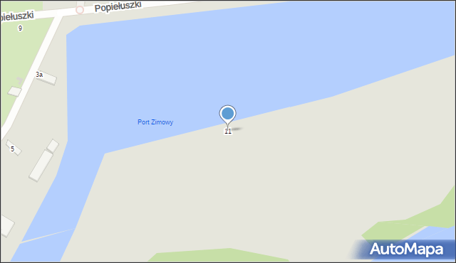 Toruń, Popiełuszki Jerzego, bł. ks., 11, mapa Torunia