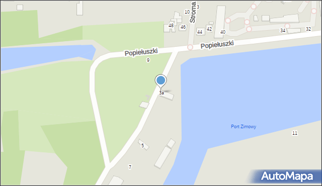 Toruń, Popiełuszki Jerzego, bł. ks., 3a, mapa Torunia