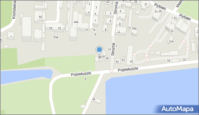 Toruń, Popiełuszki Jerzego, bł. ks., 48, mapa Torunia