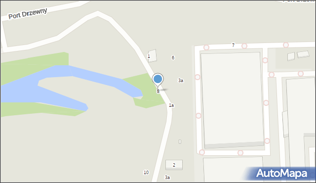 Toruń, Port Drzewny, 8, mapa Torunia