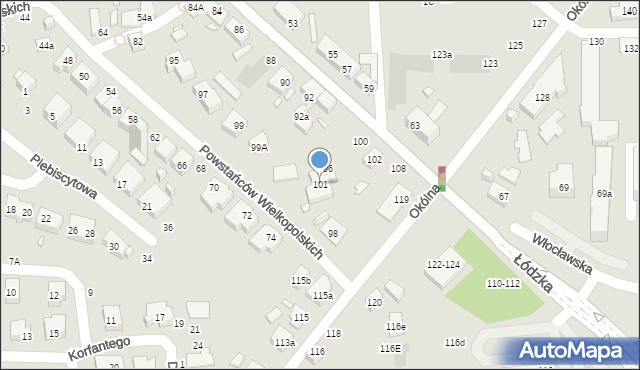 Toruń, Powstańców Wielkopolskich, 101, mapa Torunia