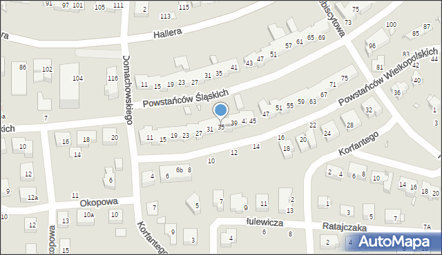 Toruń, Powstańców Wielkopolskich, 35, mapa Torunia