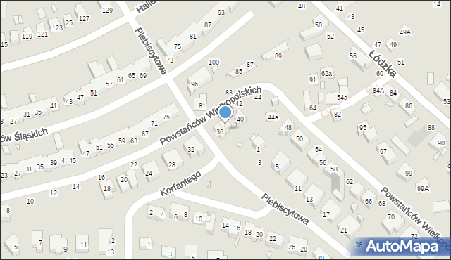 Toruń, Powstańców Wielkopolskich, 38, mapa Torunia