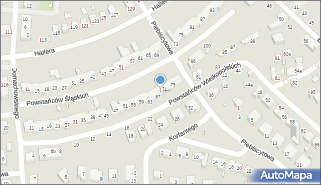 Toruń, Powstańców Wielkopolskich, 69, mapa Torunia