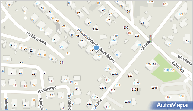 Toruń, Powstańców Wielkopolskich, 78, mapa Torunia