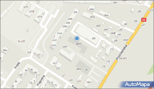 Toruń, Poznańska, 182, mapa Torunia