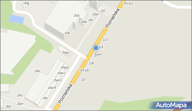 Toruń, Poznańska, 217, mapa Torunia