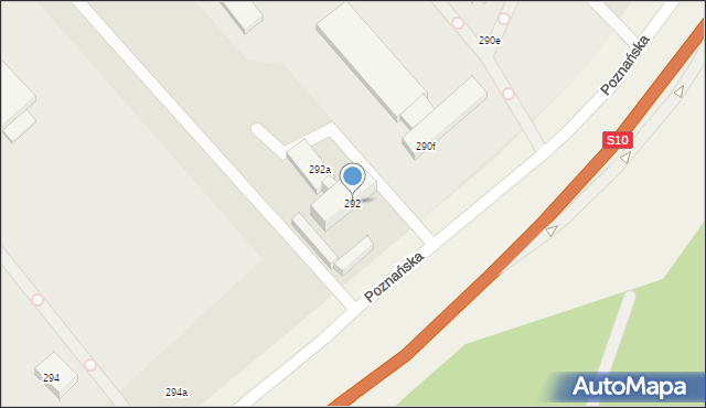 Toruń, Poznańska, 292, mapa Torunia