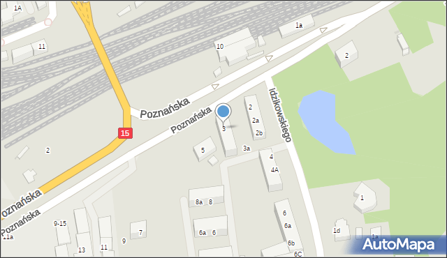 Toruń, Poznańska, 3, mapa Torunia