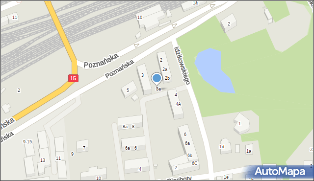 Toruń, Poznańska, 3b/7, mapa Torunia