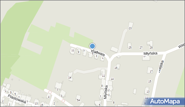 Toszek, Podwale, 5, mapa Toszek