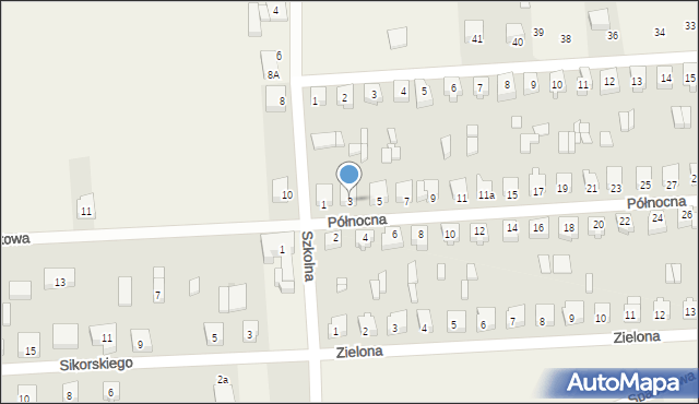 Trębaczew, Północna, 3, mapa Trębaczew