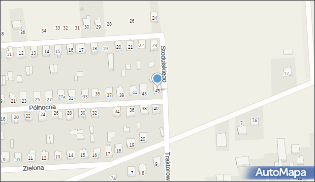 Trębaczew, Północna, 45, mapa Trębaczew