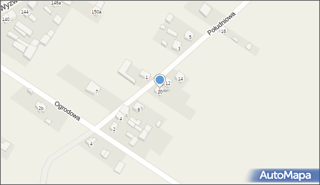 Trębaczew, Południowa, 10, mapa Trębaczew