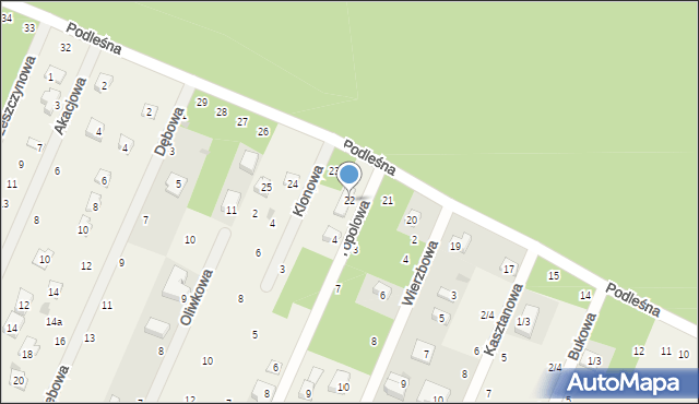 Tresta, Podleśna, 22, mapa Tresta