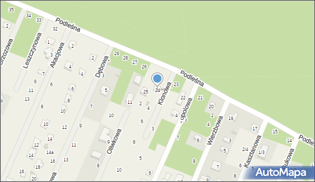 Tresta, Podleśna, 24, mapa Tresta