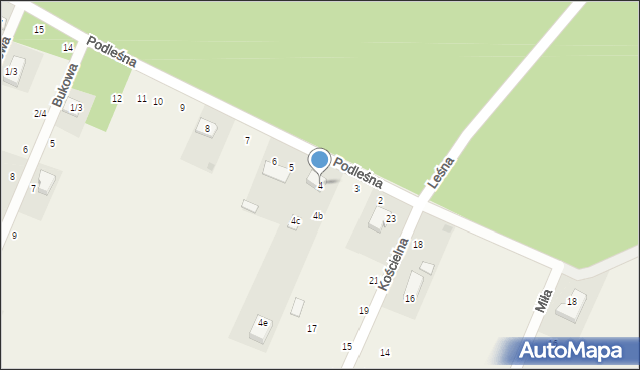 Tresta, Podleśna, 4, mapa Tresta