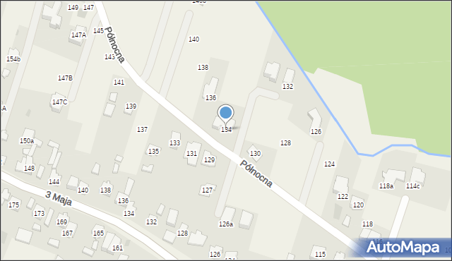 Truskaw, Północna, 134, mapa Truskaw