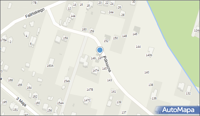 Truskaw, Północna, 147, mapa Truskaw