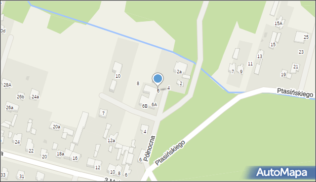 Truskaw, Północna, 6, mapa Truskaw