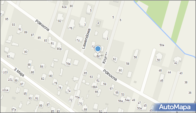 Truskaw, Północna, 64, mapa Truskaw