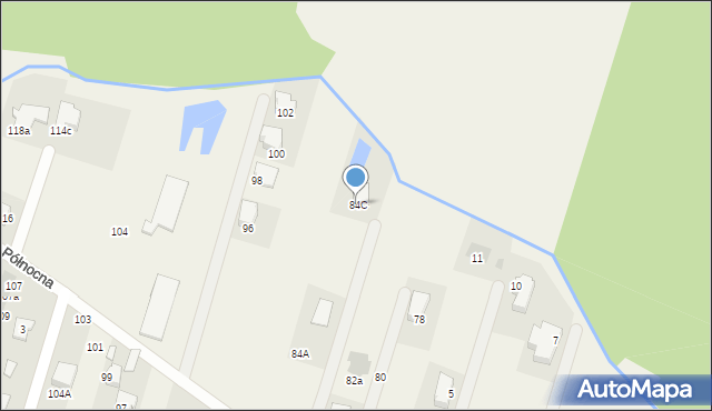 Truskaw, Północna, 84C, mapa Truskaw