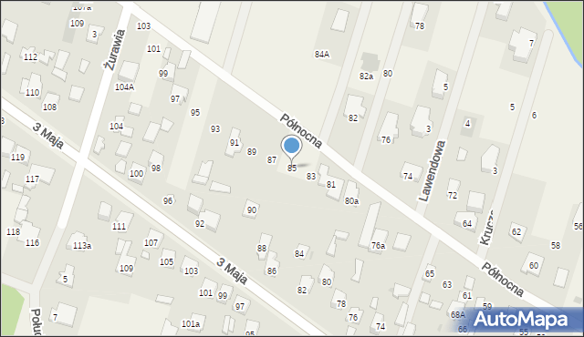 Truskaw, Północna, 85, mapa Truskaw