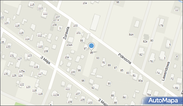 Truskaw, Północna, 95, mapa Truskaw