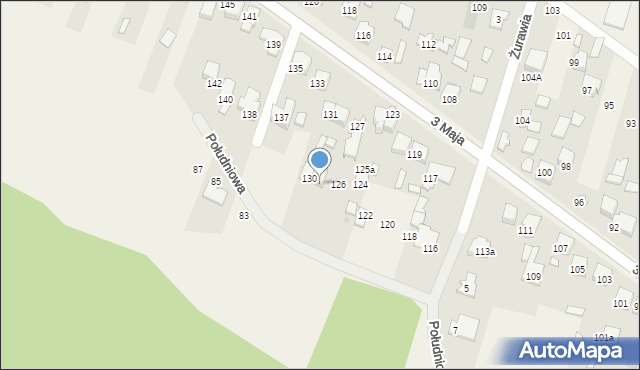 Truskaw, Południowa, 128, mapa Truskaw