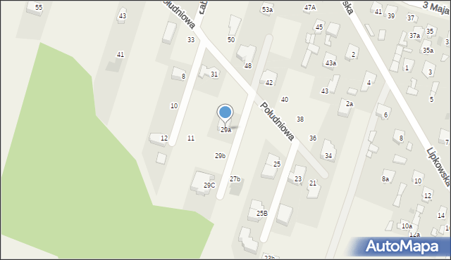 Truskaw, Południowa, 29a, mapa Truskaw