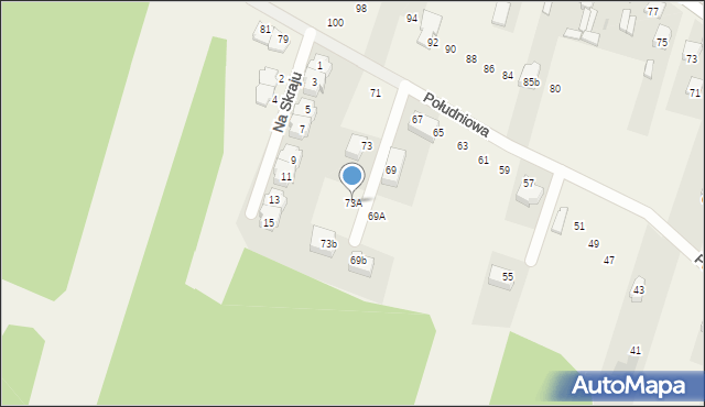 Truskaw, Południowa, 73A, mapa Truskaw