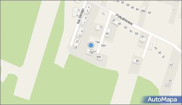 Truskaw, Południowa, 73b, mapa Truskaw