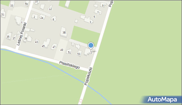 Truskaw, Popiełuszki Jerzego, bł. ks., 1, mapa Truskaw