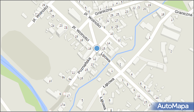 Trzciel, Poznańska, 13A, mapa Trzciel