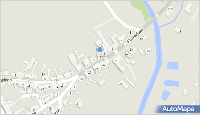 Trzciel, Poznańska, 4, mapa Trzciel