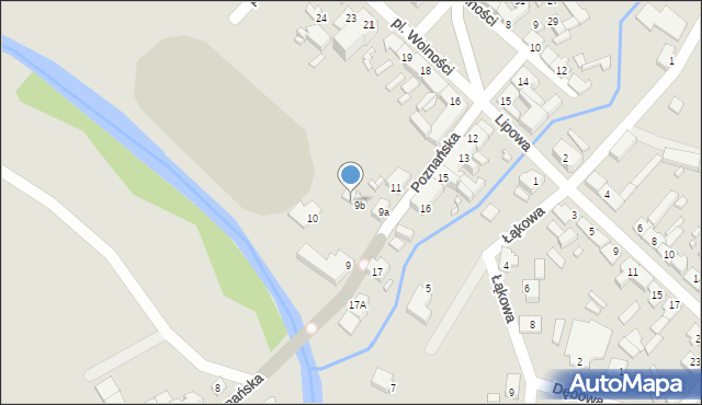 Trzciel, Poznańska, 9c, mapa Trzciel