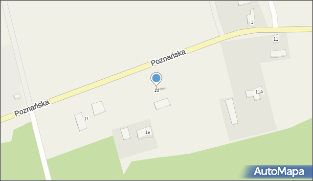 Trzebicz, Poznańska, 1d, mapa Trzebicz