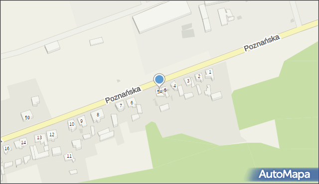 Trzebicz, Poznańska, 5A, mapa Trzebicz