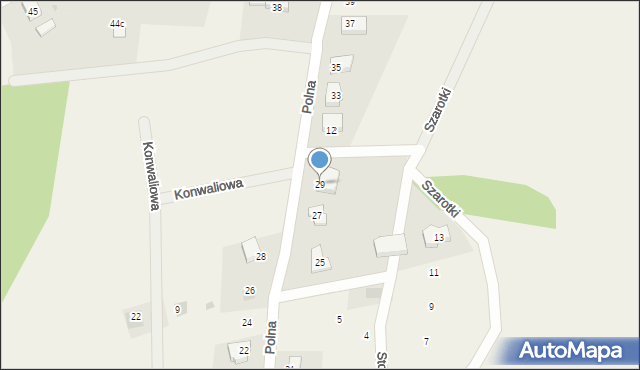 Trzebież, Polna, 29, mapa Trzebież
