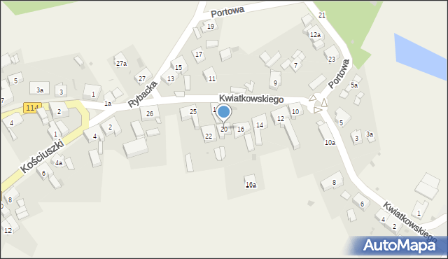 Trzebież, Portowa, 20, mapa Trzebież