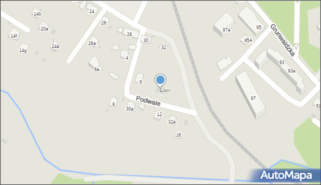 Trzebinia, Podwale, 7, mapa Trzebinia